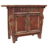 Antique Original Painted And Lacquered Finish Chinese Sideboard